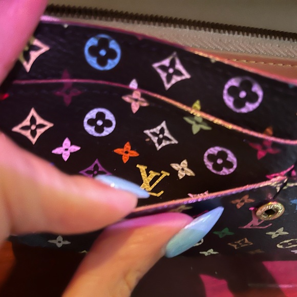 SOLD 💙💙 Authentic Limited Louis Vuitton Monogram Black Multicolor Wallet - Picture 14 of 16